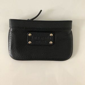 Kate Spade Black Leather Card Case/Change Purse